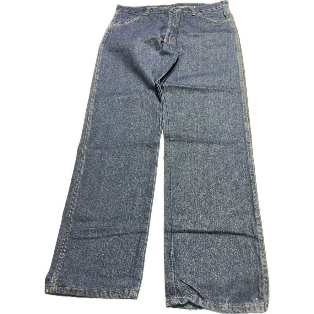 Rustler Regular Fit Straight Leg Men's Blue Denim Jeans NWT Heavy Weight Durable